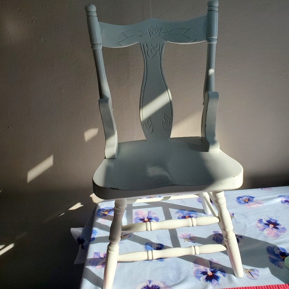 Vintage carved wooden doll chair, fair condition - Picture 5 of 8